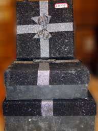 Набор 3 подарочных коробок чёрный стиль