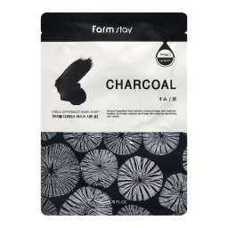 Тканевая маска для лица с древесным углем (Visible difference mask sheet charcoal) Farm Stay | Фарм 
