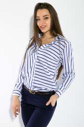 Костюм женский (рубашка,брюки) Классический 95P8024 (Сине-белый)
