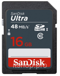 Флеш карта SDHC 16Gb Class10 Sandisk SDSDUNB-016G-GN3IN Ultra, шт