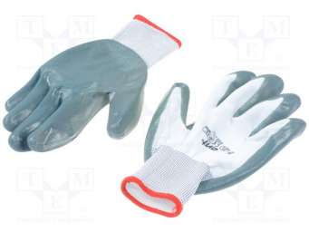 Защитные перчатки; Размер: XL; серо-черный