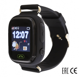 Часы Smart Baby Watch Q80 черные