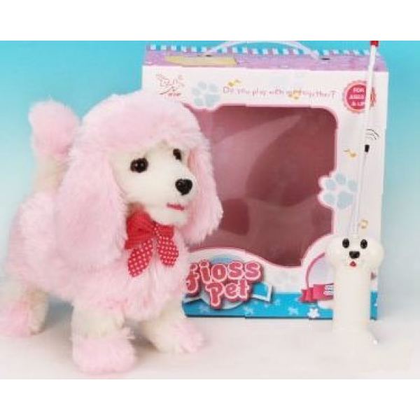 Радиоуправляемая плюшевая собака Пудель розовый  -