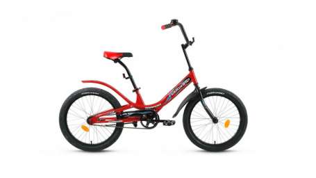 Подростковый городской велосипед FORWARD Scorpions 20 1.0 красный/черный 10,5” рама (2020)