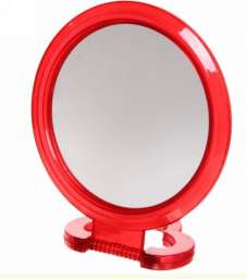Зеркало настольное в пластиковой оправе “Эстетика” круг, подвесное, цвет микс, d-18,5см (Стикер на м