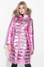 Пальто женское, стильное  80PD1358 (Розовый металик)