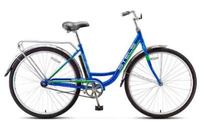 Городской велосипед STELS Navigator 345 28 Z010 синий 20” рама с корзиной (2018)