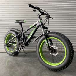 Велосипед HOT Wolf 770 Фэтбайк 20 радиус 24 скорости чёрно-зелёный
