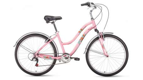 Городской велосипед Forward Evia air 26 1.0 розовый матовый 16” рама (2019)