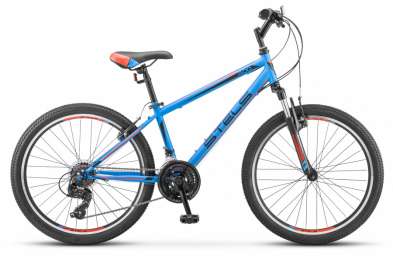 Подростковый горный (MTB) велосипед STELS Navigator 400 V 24 F010 синий/красный 12” рама (2019)