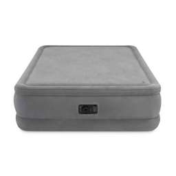 Двуспальная надувная кровать Intex 64470 Foam Top Airbed Queen + насос (152x203x51см)