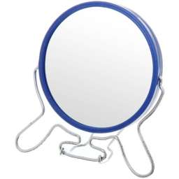Зеркало настольное в металлической оправе “Практика” круг, подвесное, двухстороннее d-9,5см