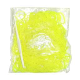 Резинки для поделок Арома Yellow 350 шт + крючок + 10 клипс