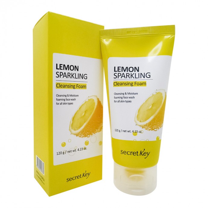 Пенка для умывания с экстрактом лимона | Lemon Sparkling Cleansing Foam Secret Key  120мл