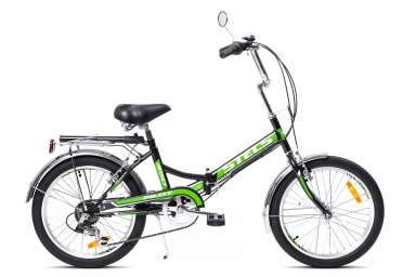 Складной городской велосипед Stels - Pilot 450
20” Z010 (2017) Цвет: Черный / Зеленый
