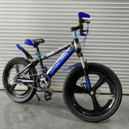 Детский велосипед CF008 18 радиус синий на литых дисках