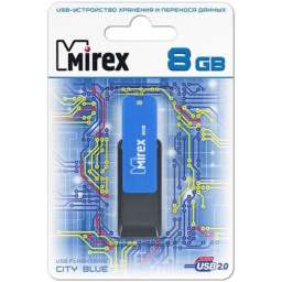 USB карта памяти 8ГБ Mirex City Blue (13600-FMUCIB08)