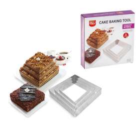 Набор форм для выпечки Cake Baking Tool квадрат 3 шт