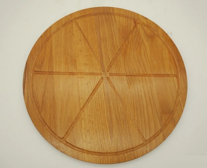 Доска деревянная для пиццы бук 360*13 с дольками