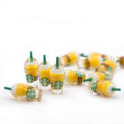 Шармик для слайма Старбакс (Starbucks), желтые