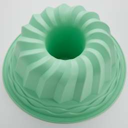 Форма диам.24х11см для выпечки кекса с отверстием силиконовая WEBBER BE-4390S зеленая