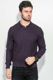 Пуловер мужской с фактурным узором «Соты»  50PD545 (Фиолетовый)