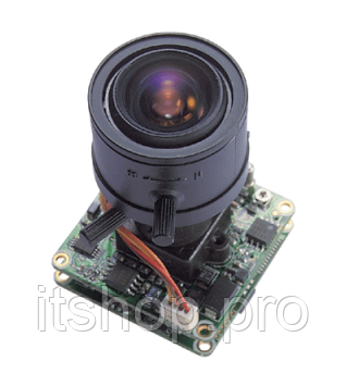 Видеокамера CV-CM-5351 , цв, 1⁄3” Sony, 540 ТВЛ, 0.002 лк, об-в 3.8-9.5мм ZOOM ручной, бескорпусная