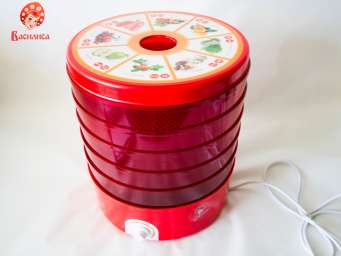 Сушилка электрическая для овощей и фруктов ВАСИЛИСА СО3-520 красная с красными секциями