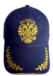 Бейсболка “RUSSIA” с большим гербом. РК