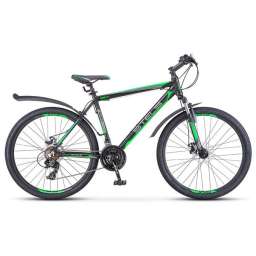 Велосипед горный Stels Navigator 620 Md 26 (2018) рама 19 черный/зеленый/антрацит (LU074392)
