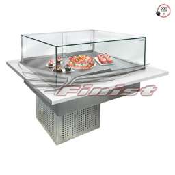 Холодильная витрина Finist Glassier G812-7⁄500, встраиваемая, 1400 мм, +8…+12 С