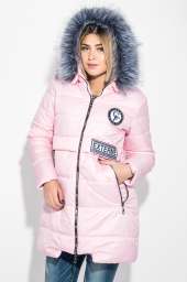 Куртка женская с элементами декора на поясе и груди 69PD893 (Розовый)