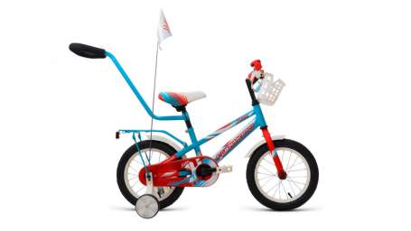 Детский велосипед FORWARD Meteor 14 бирюзовый/красный матовый (2019)