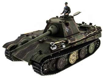 Радиоуправляемый танк Taigen Panther type F 1:16  (Германия) HC версия, башня на 360, подшипники в р