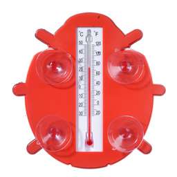 INBLOOM Термометр оконный “Божья коровка” 17x17см, для крепления на стекло, пластик, пакет