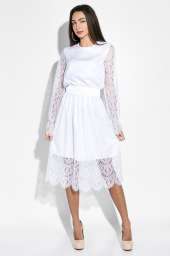 Платье женское, роскошное кружево  95P8018 (Белый)
