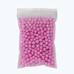 Крупные Пенопластовые шарики для слаймов (упак. 8x11 см, Розовые)