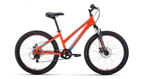 Подростковый горный (MTB) велосипед FORWARD Iris 24 2.0 Disc оранжевый 13” рама (2020)