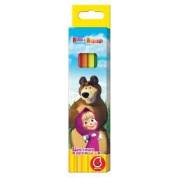 Цветные карандаши “Маша и Медведь” 6 цветов