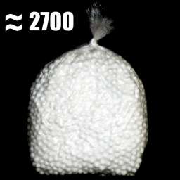 Шар пенопласт 70-100мм белые шарики (1 пакет ~ 2700 штук)