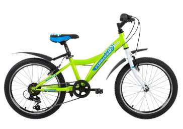 Подростковый горный (MTB) велосипед FORWARD Racing 20 HT 1.0 зеленый 10,5” рама (2017)