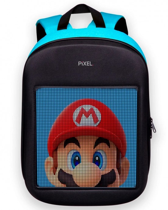 Рюкзак с дисплеем и анимацией - Pixel bag ONE / голубой
