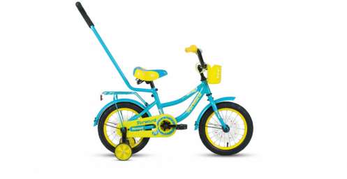 Детский велосипед Funky 14 бирюзовый/желтый (2020)