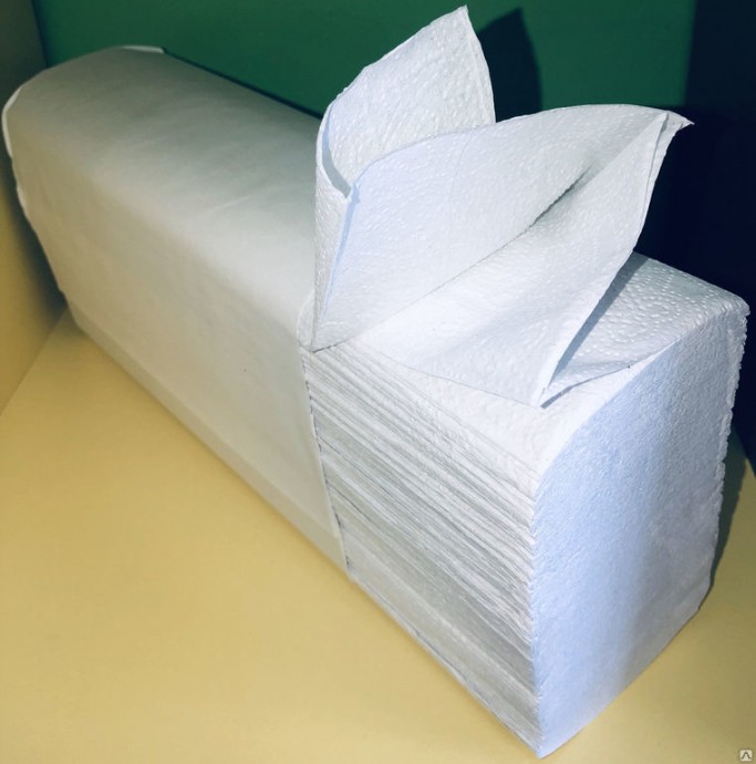 Листовые бумажные полотенца Z - сложения, 200 листов, 2-х слойные