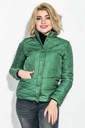 Куртка женская стеганая на кнопках 80PD1209 (Темно-зеленый)