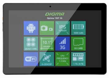 Планшет Digma Optima 1507 10.1” 3G 8GB Black