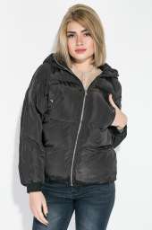 Куртка женская, спортивная, с карманами на груди 174V002 (Черный)