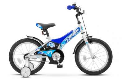Детский велосипед STELS Jet 16 Z010 белый/синий 9” рама (2018)