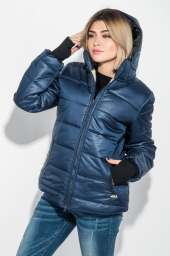 Куртка женская зимняя, с капюшоном 74PD801 (Темно-синий)