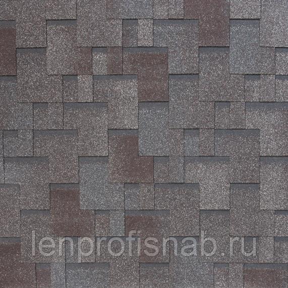 Tegola Nobil Tile “Акцент” цвет серо-коричневый (упак. 3,45 м.кв.) 8,5 кг/м.кв.
